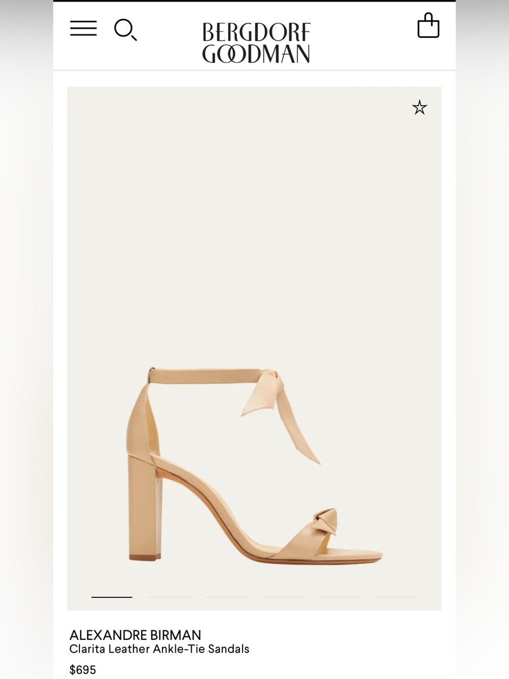 NEW Alexandre Birman Clarita Block Heel Sandals Nude Leather size 39.5 US 9.5